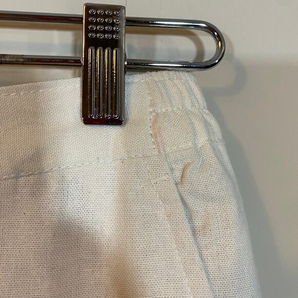 Old Skool NWT Ecru Ivory Linen Blend Pants Straight Leg Sz 2x / 40 - Picture 8 of 12